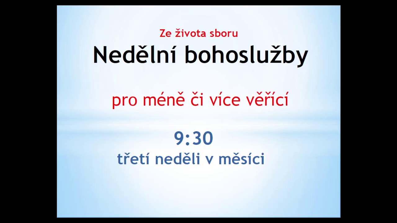 Bohoslužba 18.01.2026