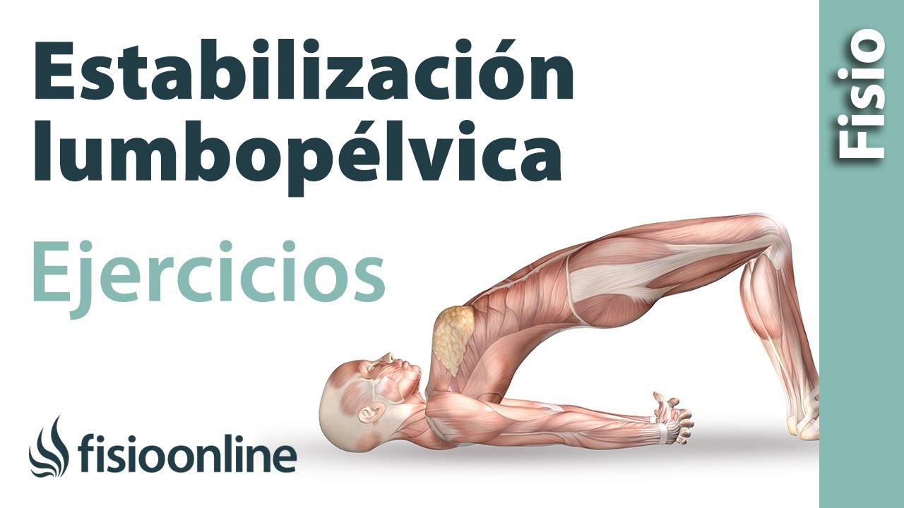 Ejercicio de estabilización lumbar y pélvica. Glúteos y cuádriceps.