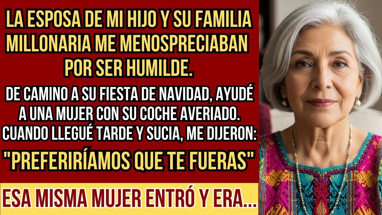 HISTORIAS REALES. Llegué tarde a la fiesta de la suegra de mi hijo porque me detuve a ayudar a un …