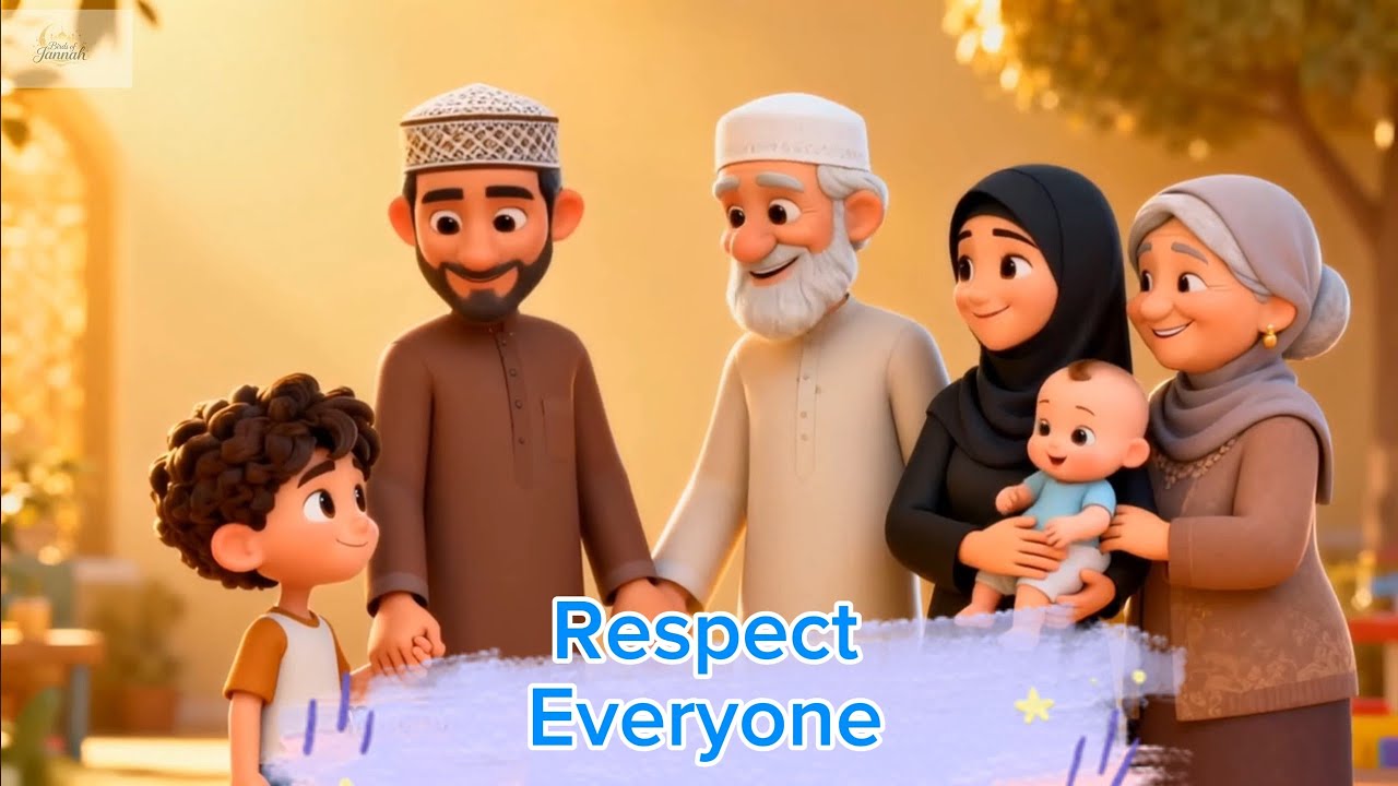 Respect for All | Islamic Values for Kids | Islamic Song for Muslim Kids | Family, Elders & Kindness