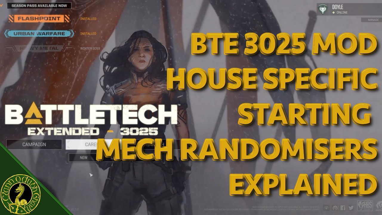 Battletech Extended 3025 Mod: House Specific Starting Mech Randomisers  Explained