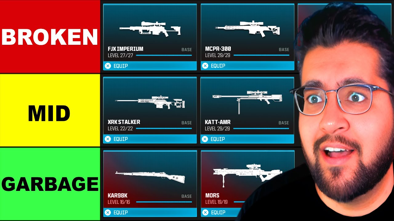 Использование всех снайперов ONE SHOT в Warzone и их рейтинг + лучшие настройки классов (сезон 5)