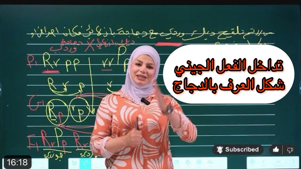 تداخل الفعل الجيني شكل العرف بالدجاج