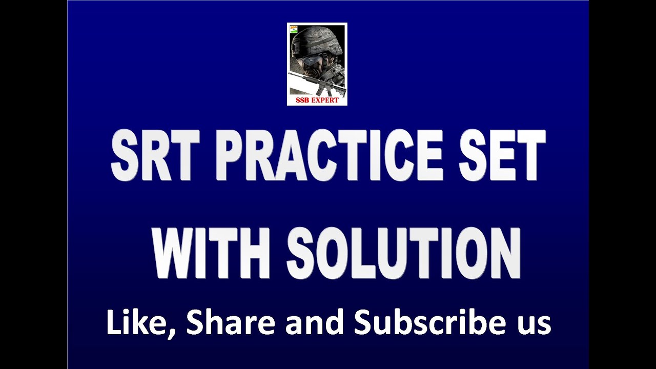 SRT PRACTICE TEST WITH ANSWERS II SSB INTERVIEW PREPARATION II SRT SET II PSYCHOLOGICAL TEST SRT