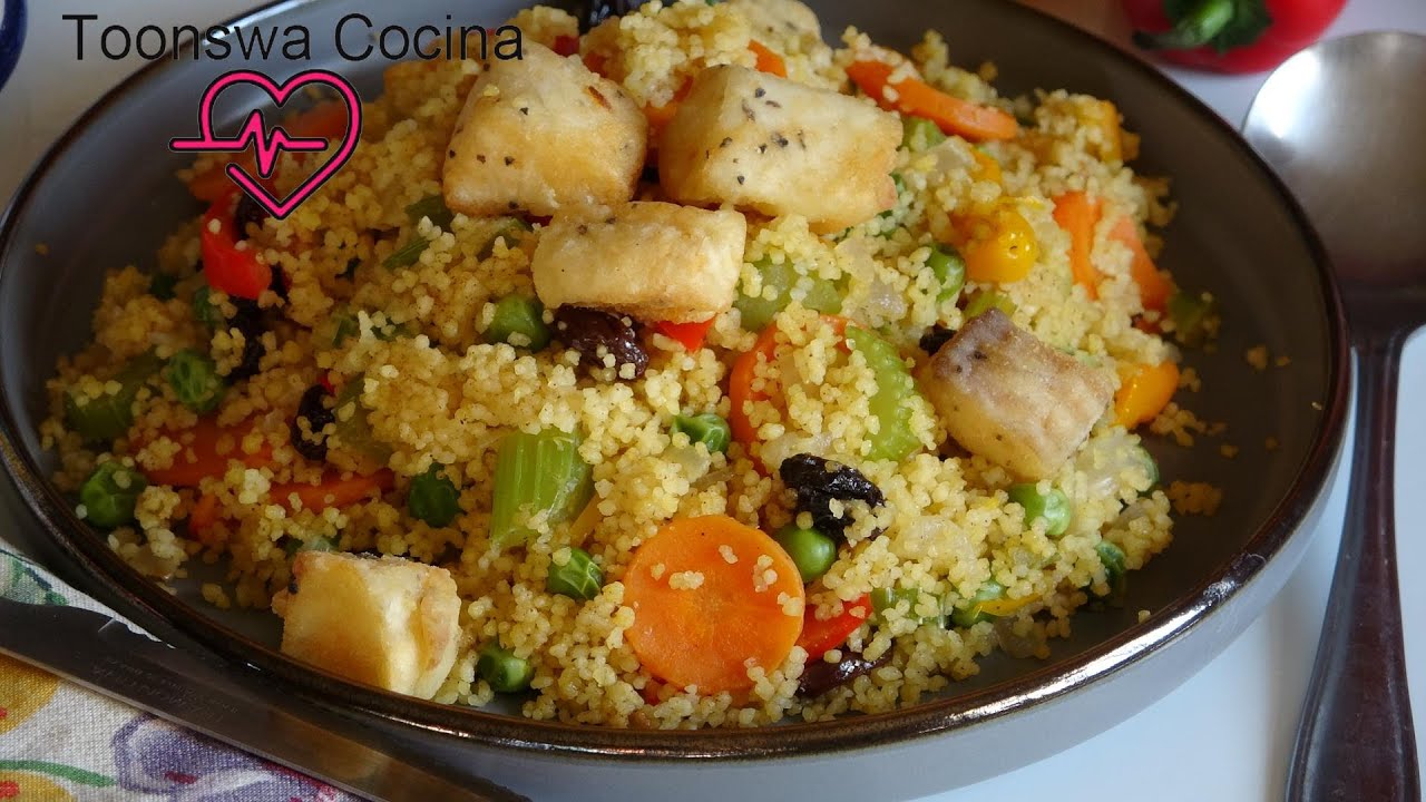 CUSCUS de vegetales y nugets de pescado / receta en solo 10 min #cuscus #vegetarianrecipes