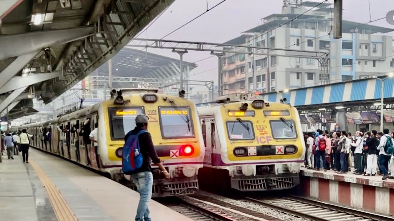 Action Back To Back at Badlapur Station ll Mumbai Local Train Arrival and Departure at Badlapur 