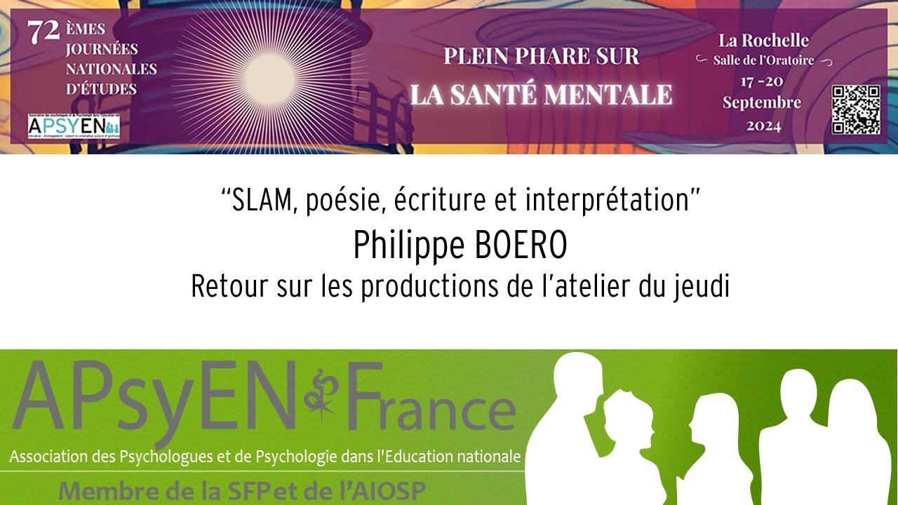 Atelier SLAM, poésie, écriture et interprétation