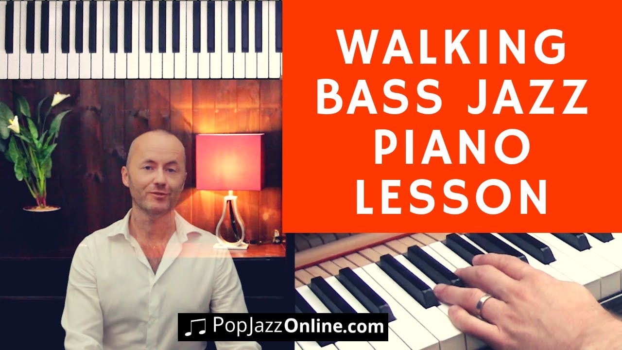 How to Play Walking Bass Lines 🎹😃 │ Jazz Piano Lesson │Left Hand Lines for Any Chord  Progressions