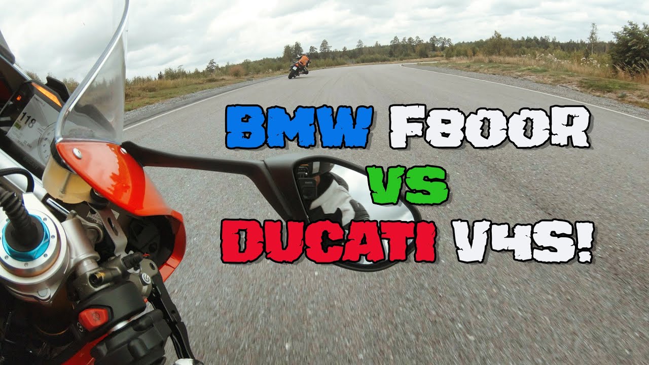 Ducati V4S vs BMW F800R - on track❗️🏁