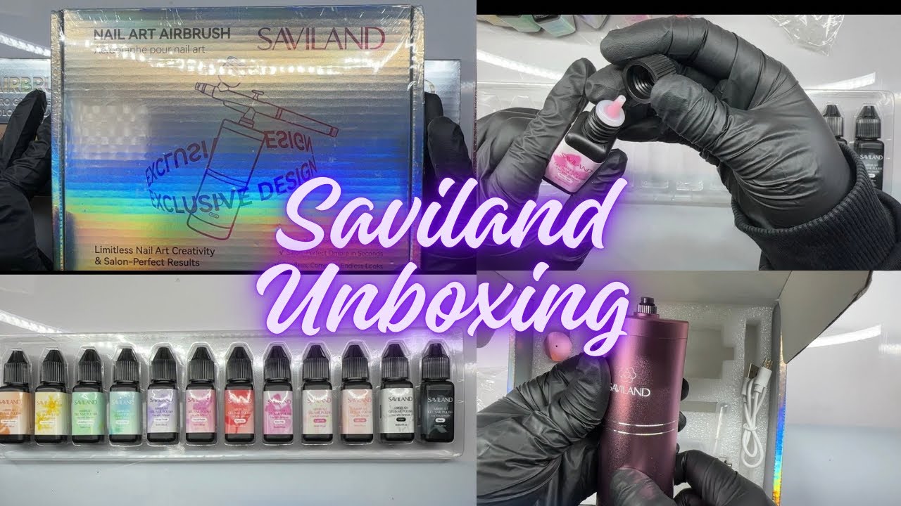 Unboxing @savilandofficial Airbrush Machine and Airbrush Gel Polish | ASMR | Part 1