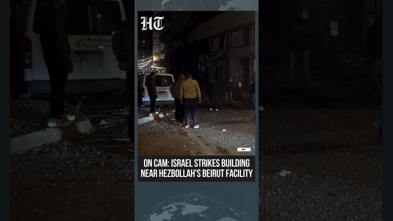 Israeli Airstrike Hits Beirut Building Near Hezbollah Site After Evacuation Warning | #shorts