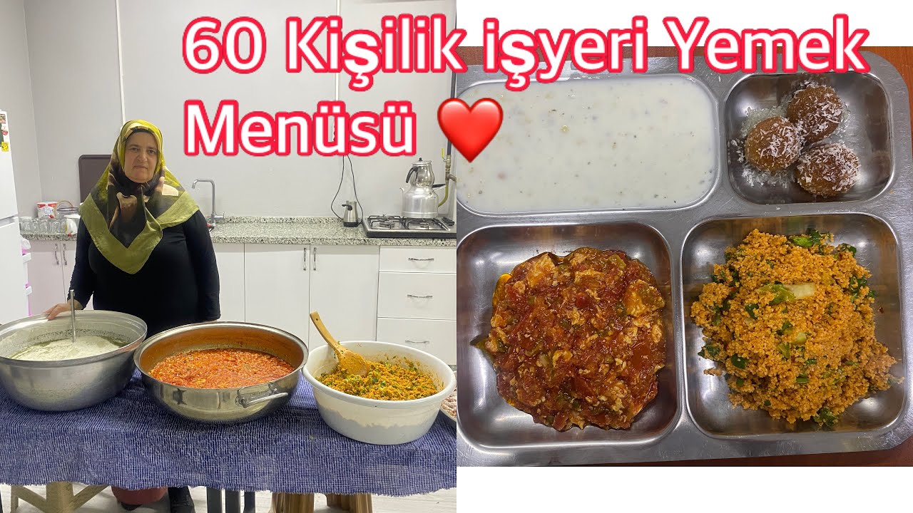 Annemden 60 Kişilik İşyeri Yemek Menüsü🍽4 Çeşit 😋😋