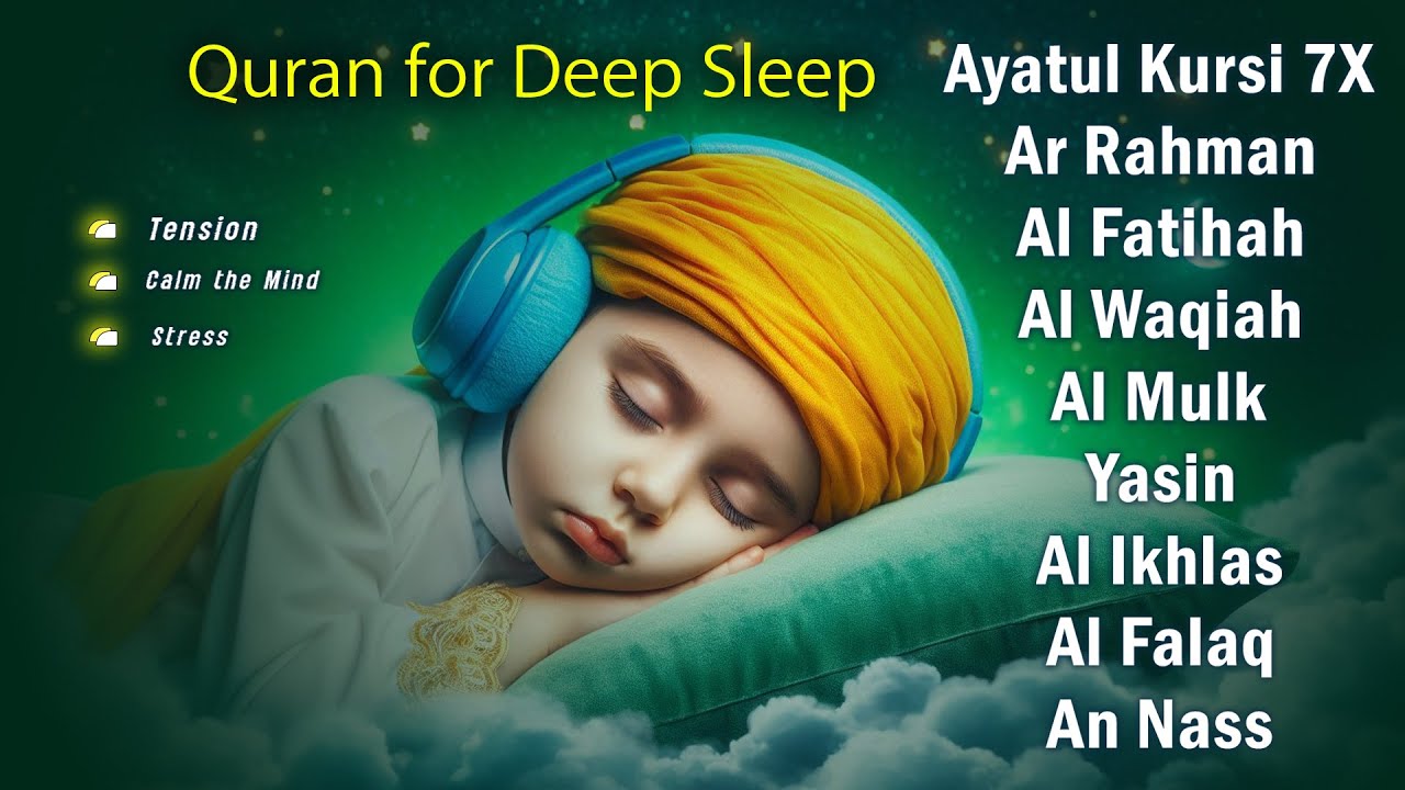 Quran For Sleep Healing Recitation That Calms Painful Hearts | Alfatiha, AyatulKursi, AlMoeathat