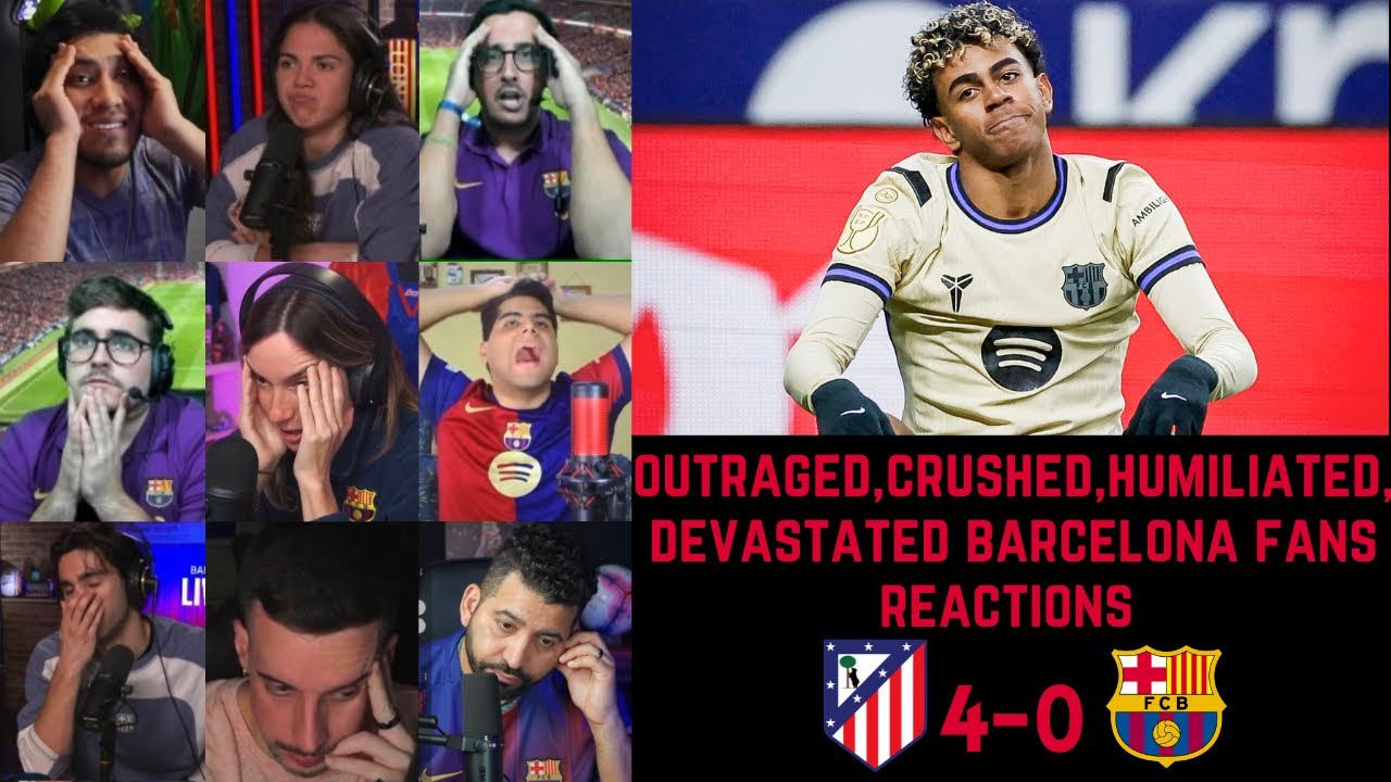 Outraged, crushed, humiliated and devastated Barça fans reactions to ATLETICO 4-0 BARCA | CDR SF