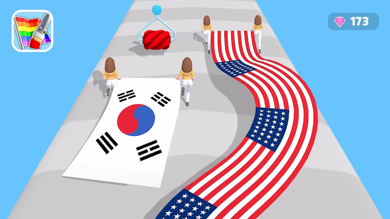 국기를 페인팅하며 달려요! Flag Painters Game