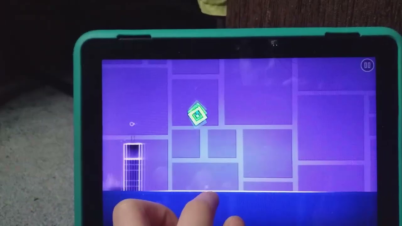 Playing geometry dash