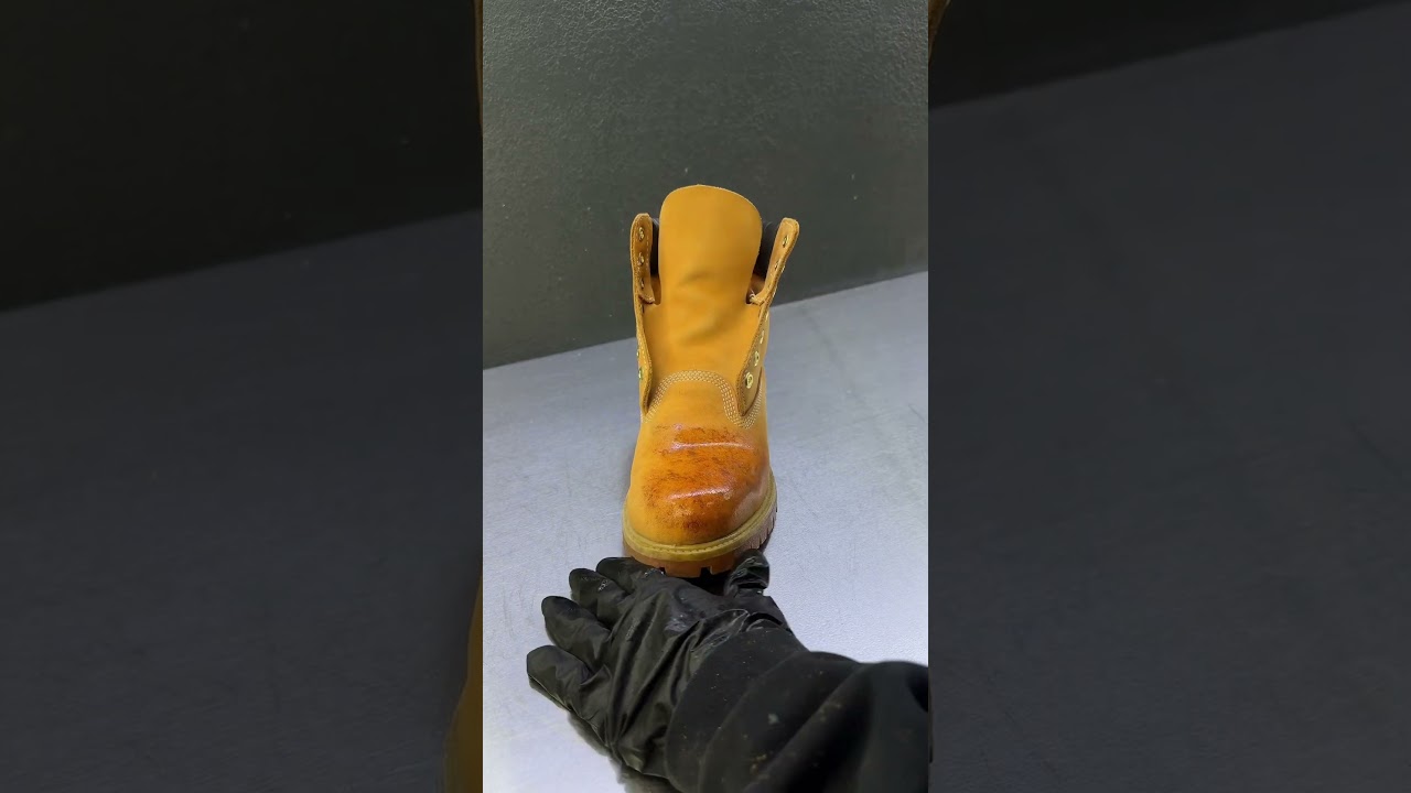 Fixing suede or nubuck boots! #sneakers #sneaker #shoecleaner #shoecleaning #timberlands #boots