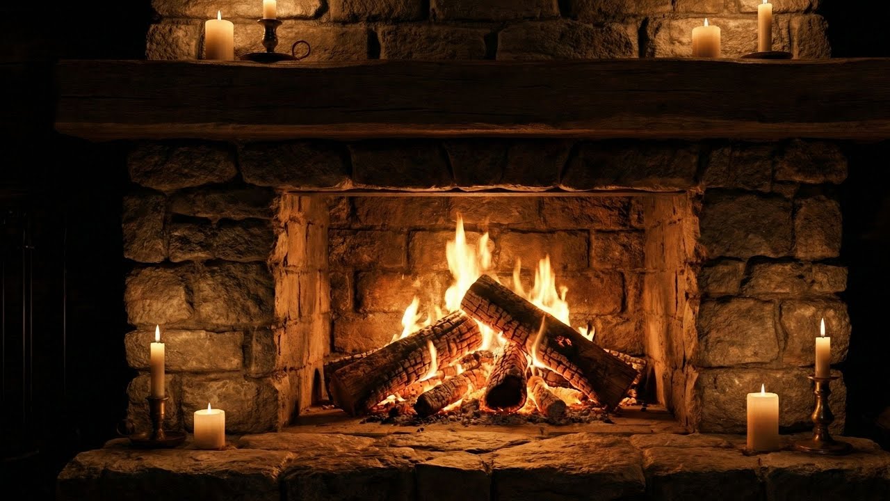 Cozy Fireplace 🔥 | Relaxing Fire Sounds for Stress Relief & Calm Atmosphere