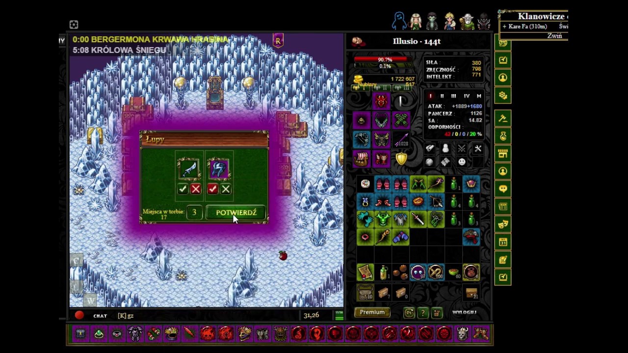 Margonem - MORDOR - MIX 17 legend + 2 zbroje