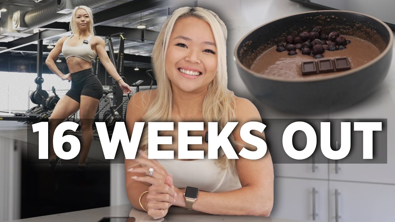 16 weeks out !! Upperbody training & posing, IFBB bikini pro VLOGs