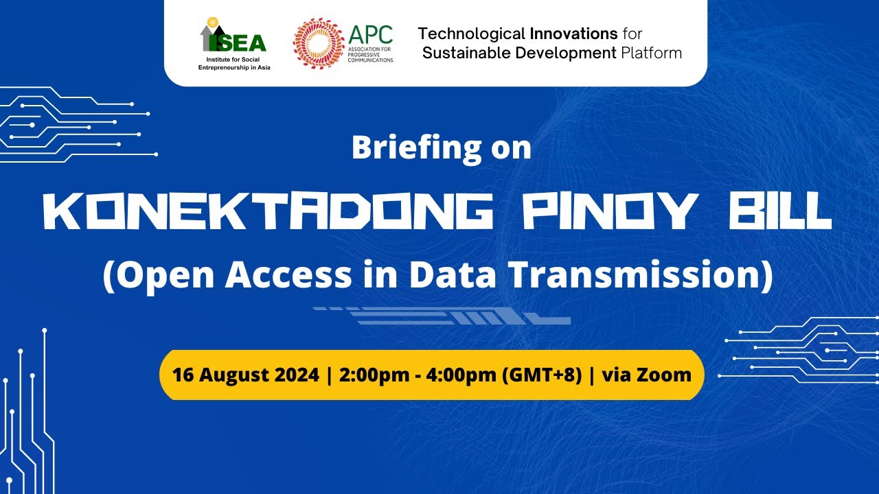 Briefing on Konektadong Pinoy Bill (August 16, 2024)
