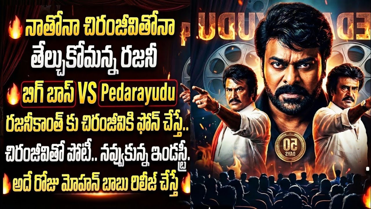 నాతోనా చిరంజీవితోనా తేల్చుకోమన్న రజనీకాంత్ బిగ్ బాస్ v/s పెద్ద రాయుడు | Telugu movie CINEMA MEMORIES
