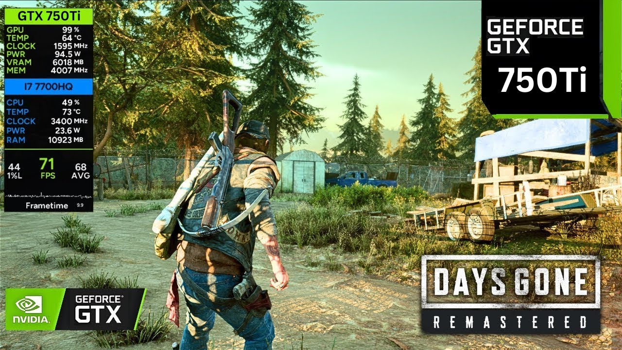 Days Gone Remastered PC - GTX 750Ti Gameplay - Benchmark Test