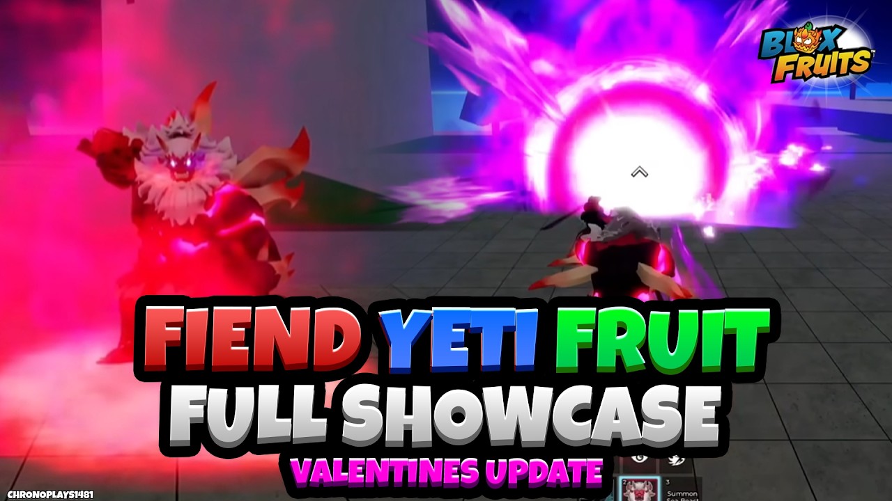 NEW Fiend Yeti Fruit MUTATION (FULL SHOWCASE!) | Blox Fruits Valentines Update