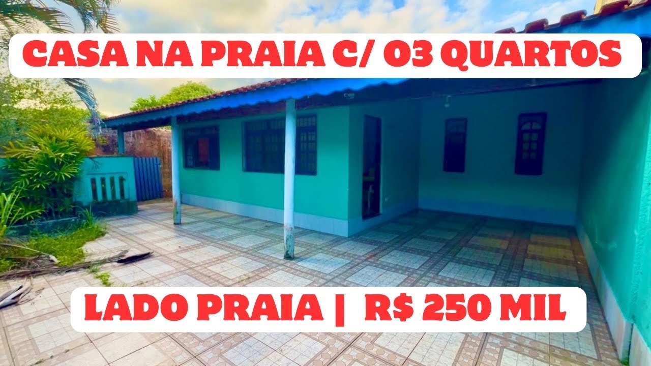 CASA COM 03 QUARTOS E EDÍCULA NOS FUNDOS POR APENAS R$ 255.000,00 EM PERUÍBE/SP