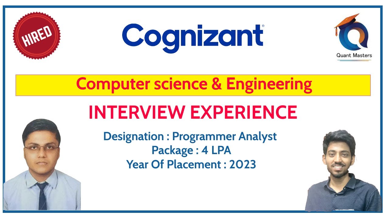 Cognizant Interview Experience | Designation: Programmer Analyst