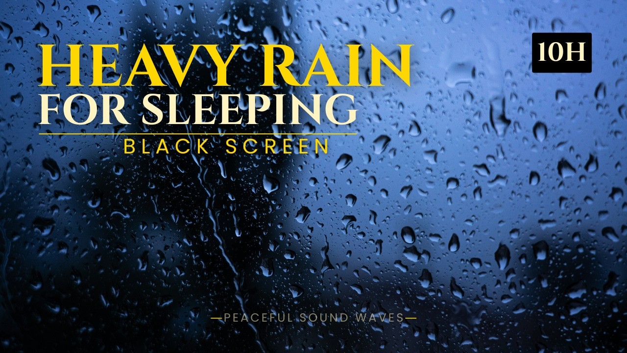 Rain on Window Sounds – 10 Hours | Black Screen for Deep Sleep, Anxiety Relief & Insomnia