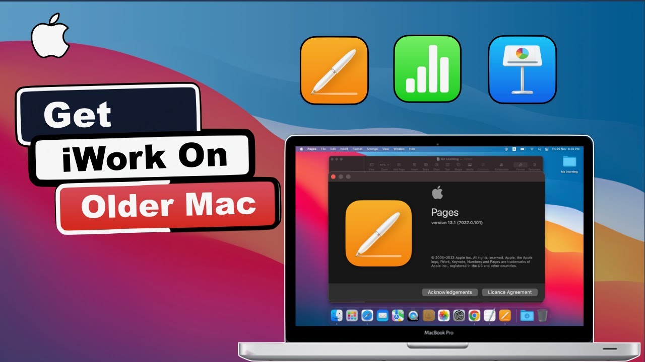 Jak na stałe zainstalować Apple iWork (Pages, Numbers, Keynote) na starszych komputerach Mac | Dz...