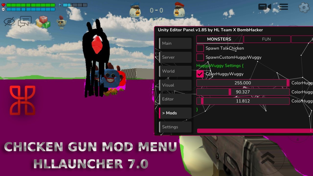 UEPanel Chicken Gun Mod Menu (HLLauncher)