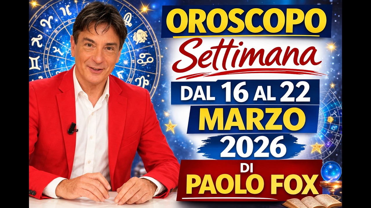 OROSCOPO PAOLO FOX Settimana DEL 16 AL 22  MARZO 2026