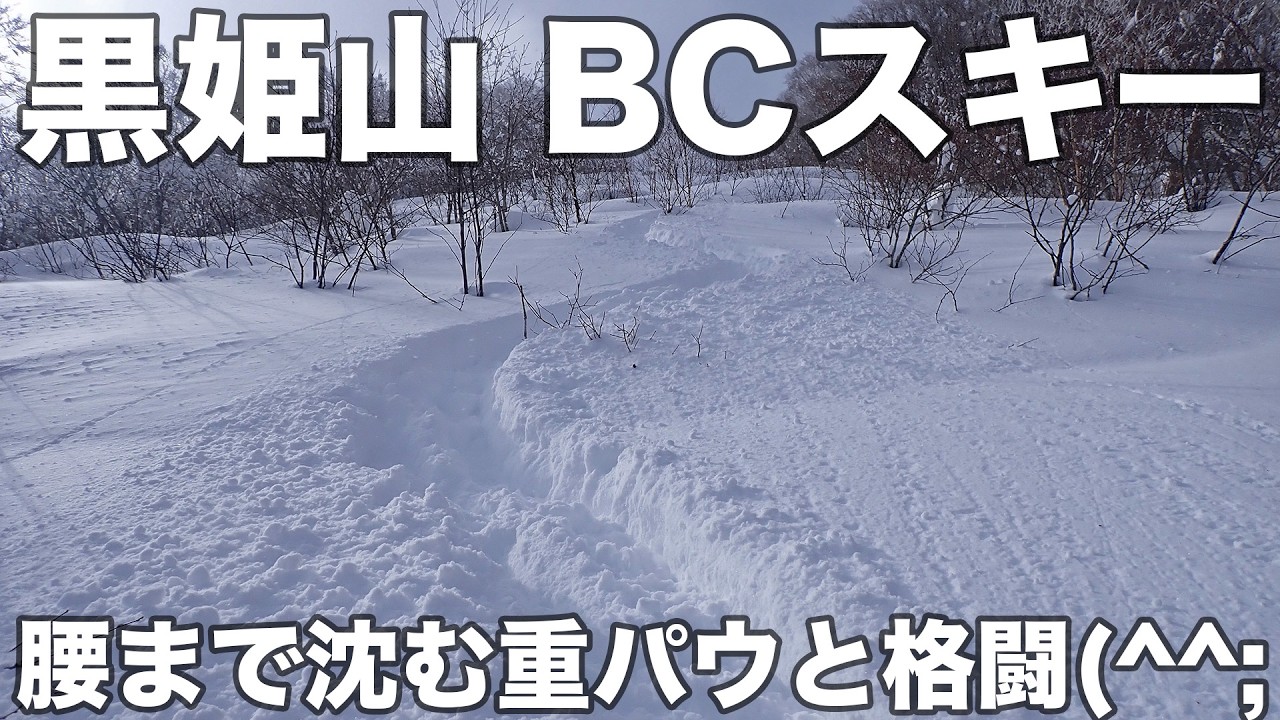 【速報】黒姫山 BCスキー 2026年2月9日 腰まで沈む重パウと格闘(^^;