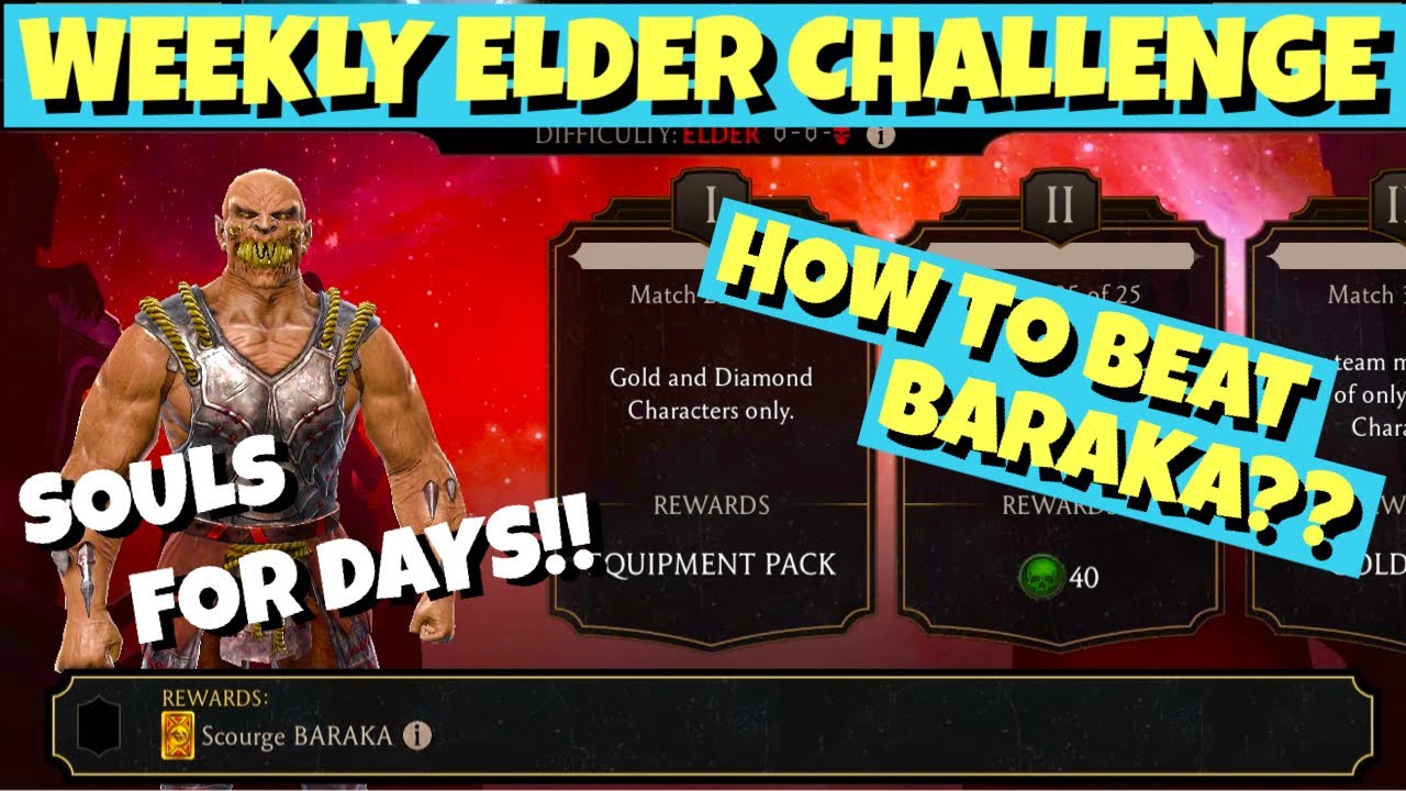 Is This Too Easy?? Baraka Weekly Elder Challenge Walkthrough. Mortal Kombat Mobile Gameplay.