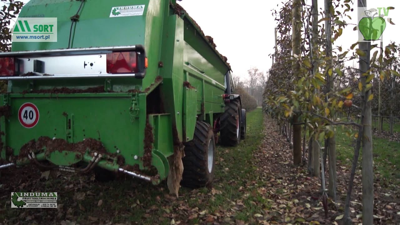 Induma - Sciółkowanie sadu 2012 (Induma Mestwagens - Organic fertilising)