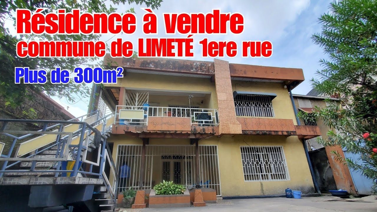 👉RÉSIDENCE MISE EN VENTE À KINSHASA DANS LA COMMUNE DE LIMETÉ AVEC UNE MAISON DE R+1