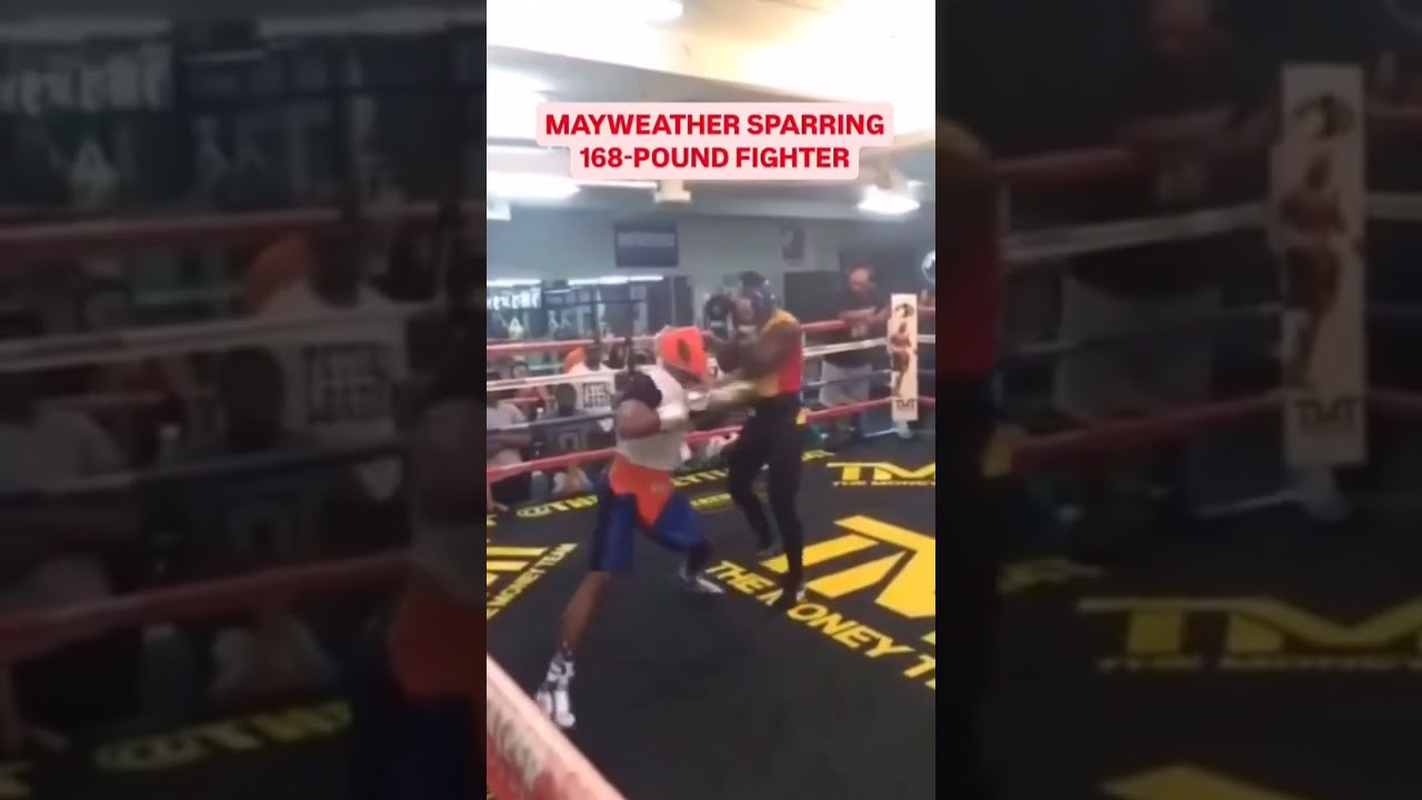 Throwback to Floyd Mayweather sparring a 168 lb boxer. Showing off his crazy speed & skills #boxing