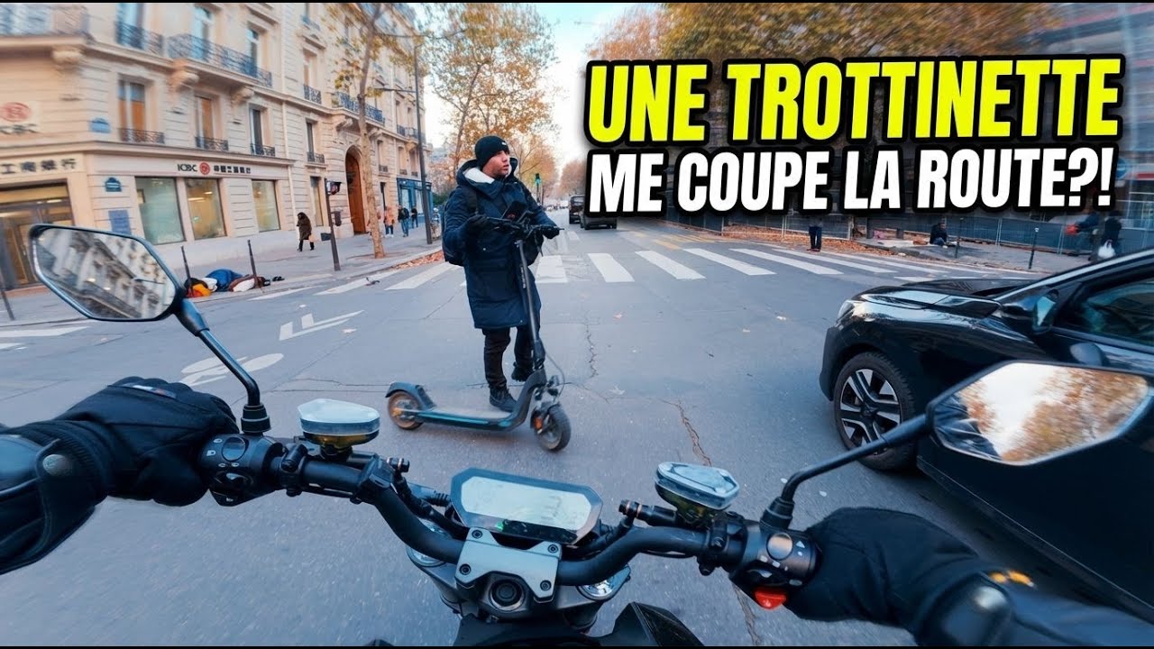 UNE TROTTINETTE ME COUPE LA ROUTE 🤯 - MOTOVLOG 2 🎅