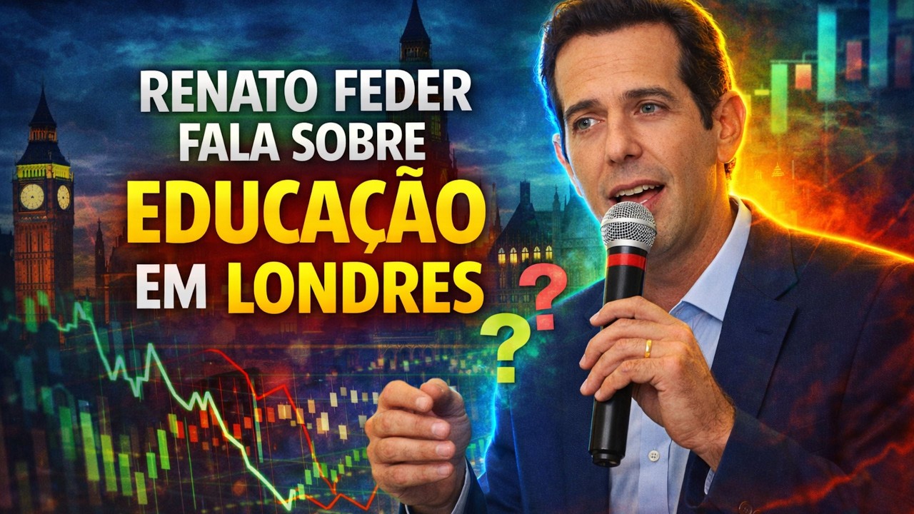 Renato Feder fala em Londres… mas ignora a realidade das escolas