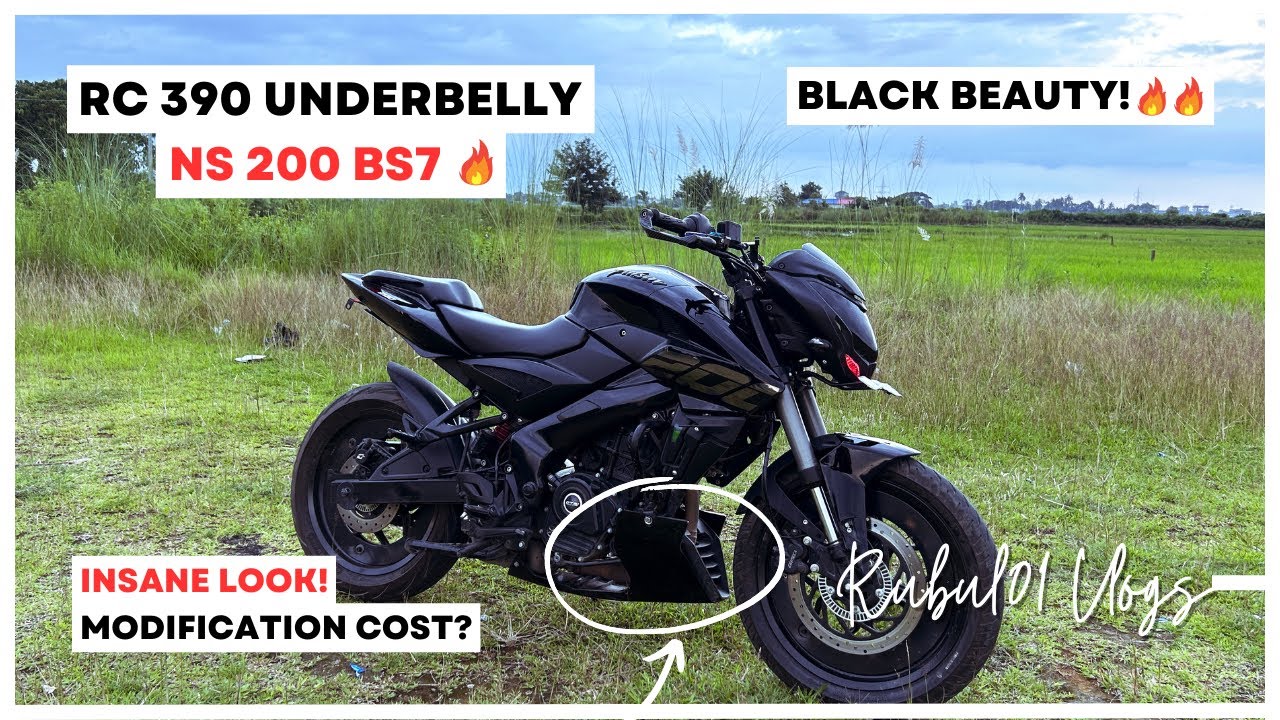 Rc 390 underbelly installation in Ns 200 bs 7 🔥 most modified ns200 bs7 in India 🔥🥵🥵