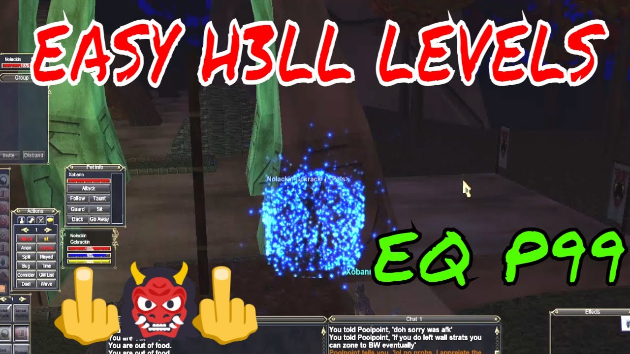 H3LL LEVELS made EASY! Tips & strategy EverQuest Project 1999 Iksar Shaman DING 52 P99 EQ green srvr