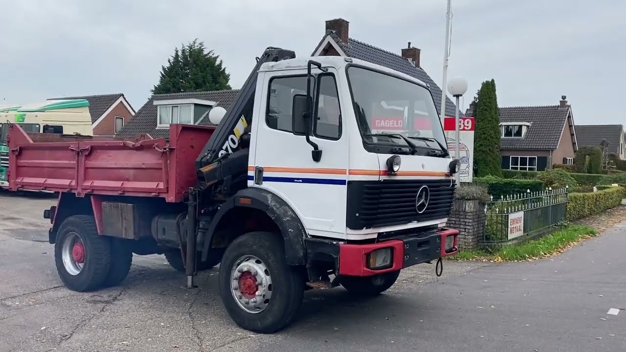 Mercedes 1417 4X4 Kipper Crane