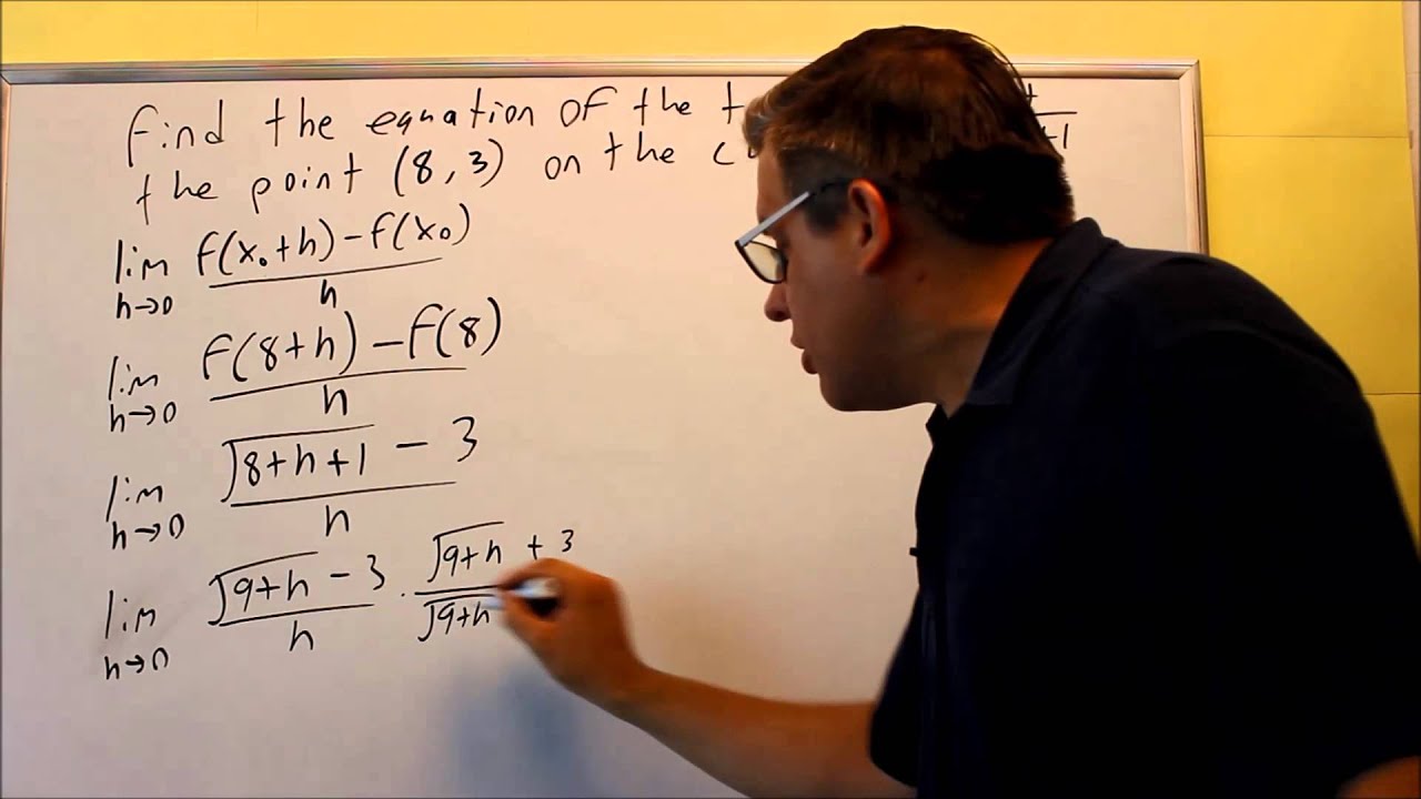 Limit Process: Slope of the Tangent Line at a Point (Square Root  Function)