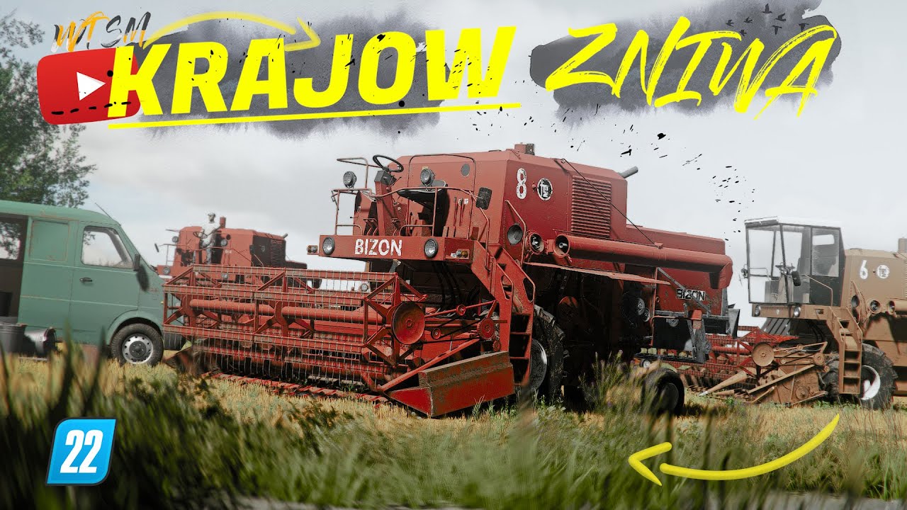 Bizony w akcji, Żniwa w PGR Krajów&Łaźniki😍 [FS22]