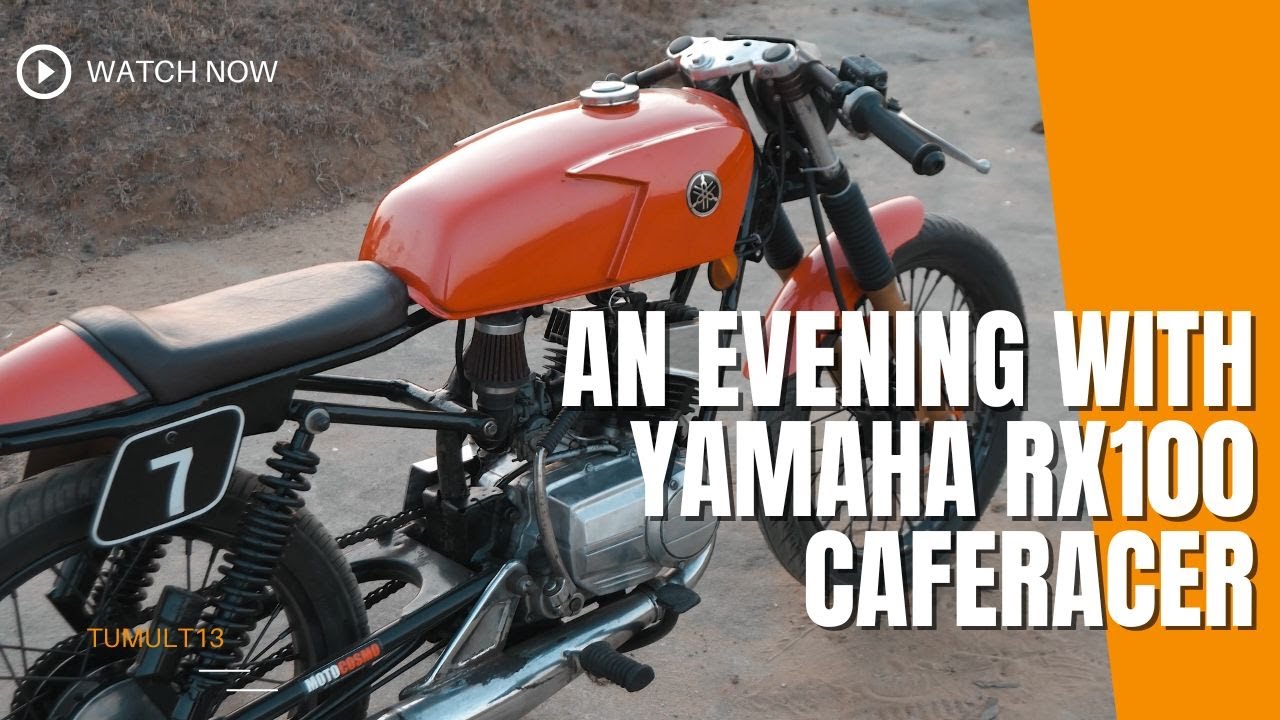 Short Evening Ride on My Custom Yamaha RX100 Cafe Racer | Build Details & Ride Experience.