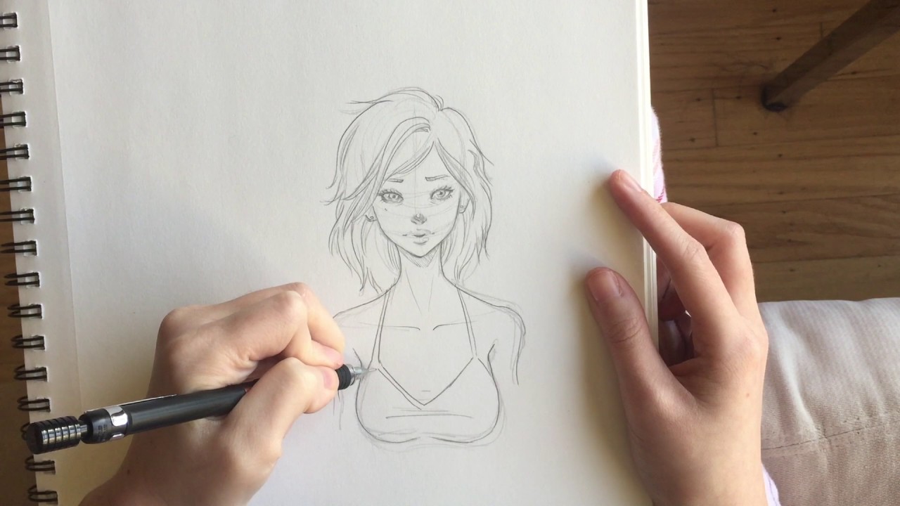 Small Self Portrait Sketch - My First Art Video!