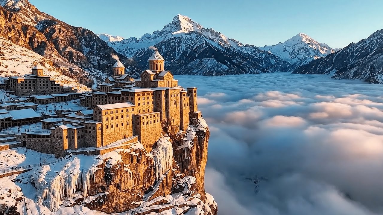 Christmas Night at the Silent Bell Monastery | Relaxing Winter Fantasy Ambience for Sleep & Study