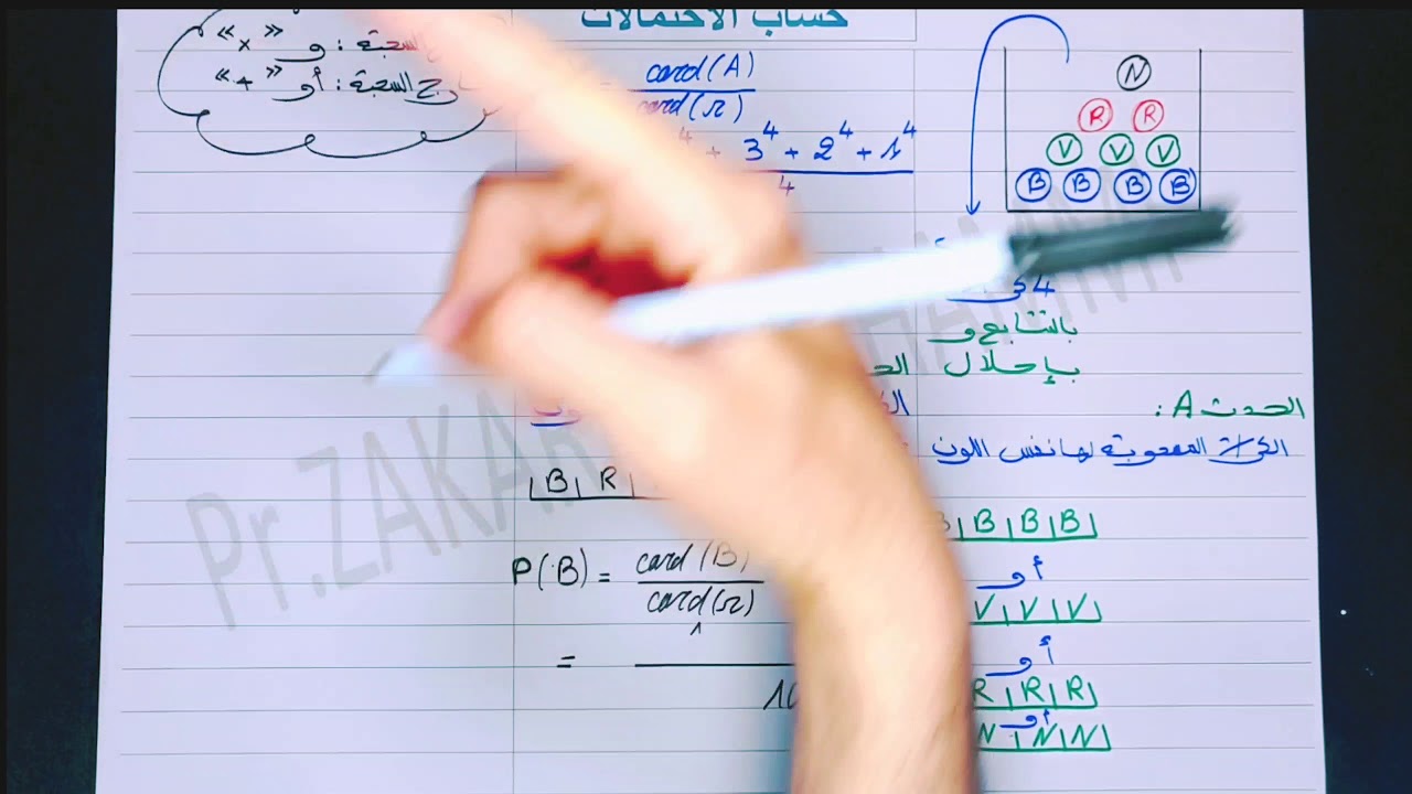 الجزء 3 : حساب الإحتمالات : السحب بالتتابع و بإحلال